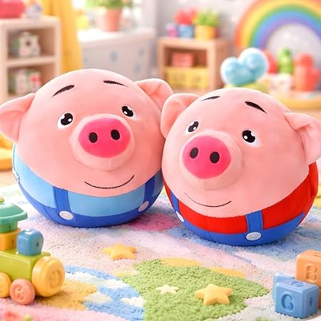 Dancing & Singing Piglet Toy, Interactive Moving Plush Pig with Music, Shaking Cartoon Pig Stuffed Animal, Washable Soft Electronic Sound for Kids