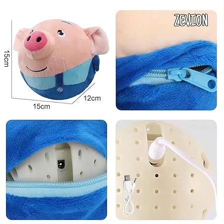 Dancing & Singing Piglet Toy, Interactive Moving Plush Pig with Music, Shaking Cartoon Pig Stuffed Animal, Washable Soft Electronic Sound for Kids